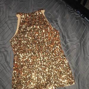Sparkly gold tank